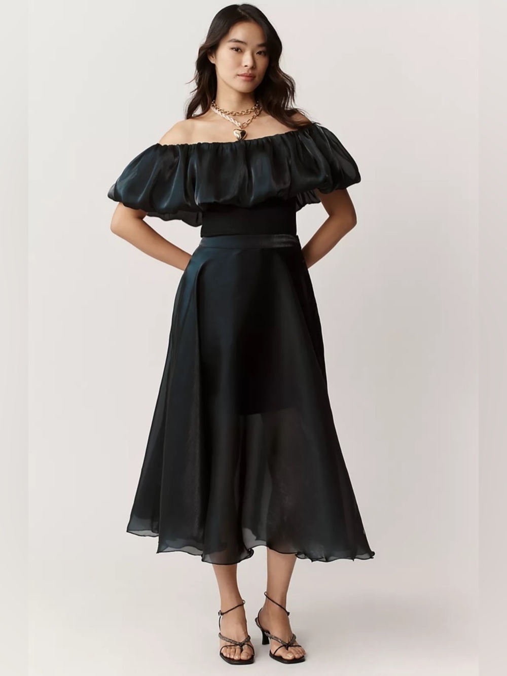 NWT ANTHROPOLOGIE Off-Shoulder Bubble Blouse M - Picture 7 of 10